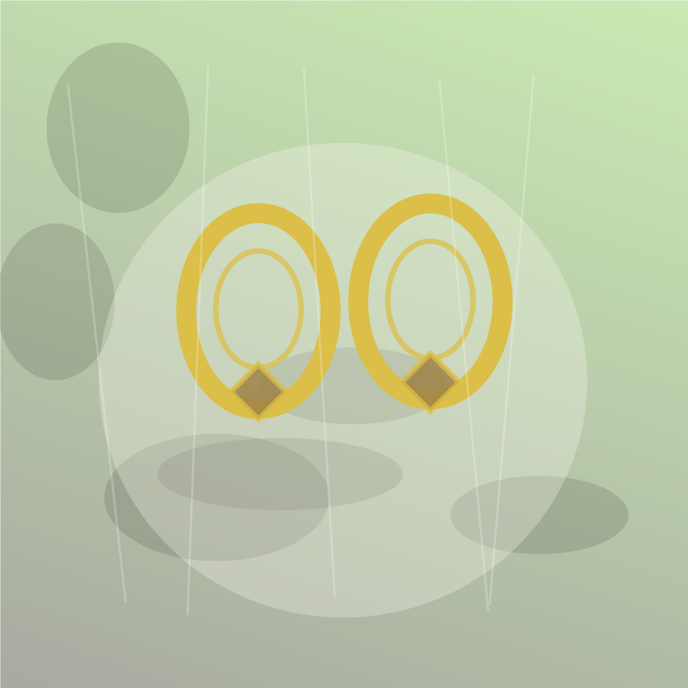 Selection de boucles d oreilles sur fond studio clair